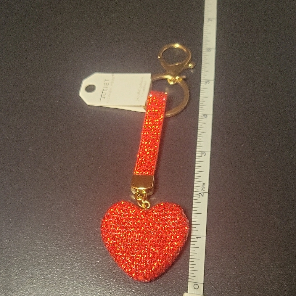 Red Heart Keychain Accessory